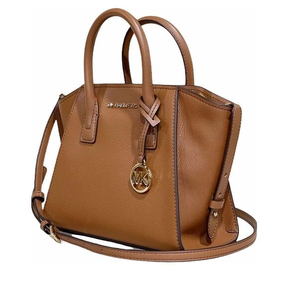 Michael Kors Avril Small Top Zip Satchel Crossbody MK Signature - Picture 2 of 16